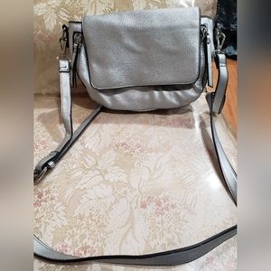 Silver crossbody purse